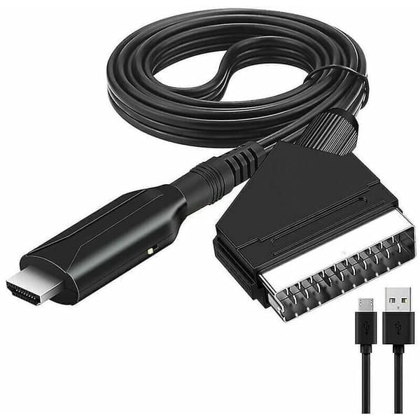 Scart-konverter til HDMI Video Lyd Adapter til HDTV/DVD/Decoder/PS3/PAL/NTSC