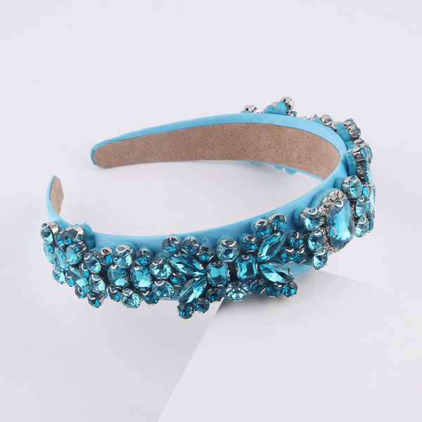Flerfarget diamantbehandling av vakkert strass hårbånd blue
