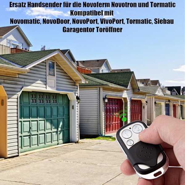 DDcafor Garageportsåbner, Fjernbetjening til Garageport til Novoferm Novotron Håndholdt Sender 502 MAX43-2 512 MIX43-2 504 MIX43-4 433.92 MHz 1 past