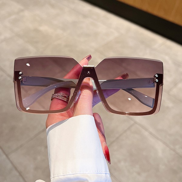 UV-blockerande solglasögon i metall utan båg som minskar bländade blandningar och ansträngda ögon för kvinnor män sommaraktiviteter green pink