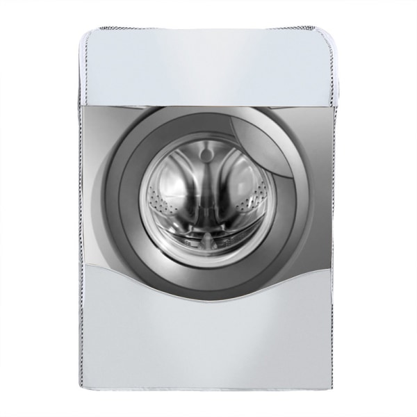 【Tricor-butikk】 Sølvbelagt stoff vanntett og soltett trommelvaskemaskintrekk (L middels størrelse frontdeksel) L