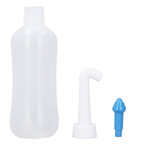 【Lixiang Store】 Husholdnings bihulebetændelse næsevasker manuel squeeze 300ml + blå fem-hullers næsespids