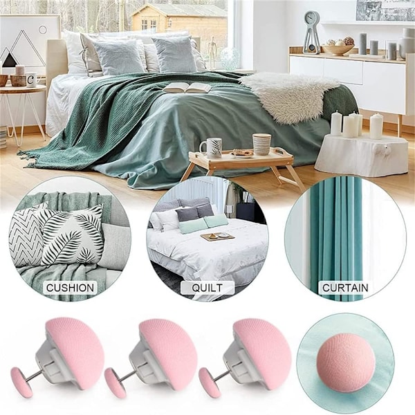 12 st svamp täcke klämmor halkfria täcke hållare klämmor täcke hållare fixator för filt lakan gardin strumpor madrassöverdrag Pink