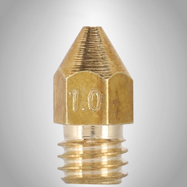 10-pak 1 mm messingekstruderdyser til 1,75 mm MK8 3D-printere