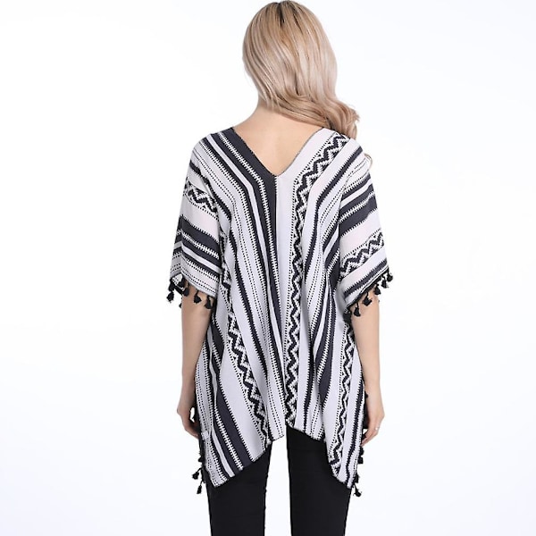 Chiffon Poncho Kaftan Sjal Med Dusk Åpen Front Cardigan For Dame