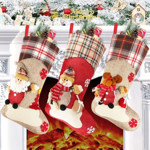 3-pack Santa Boot Fillers, stor julstrumpa