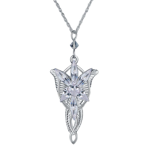 Halsband- Natural Zircon Lord Of The Rings (färg: Silver)