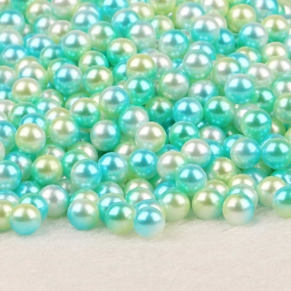 【Mingbao butik】 500 stk./pakning lysegrøn gradient imiteret perleplast spacer perler velegnet til gør-det-selv-smykketilbehør light green 500pcs/4mm