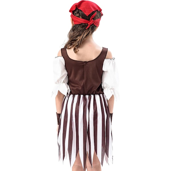 Piratdräkt för barn, maskeradkläder, festkläder, för pojkar och flickor Ro Rosa 4-6 ans