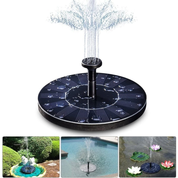 Solar Fountain Pump Mini flytande fontän för dammfontäner 1.5W