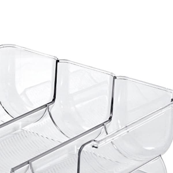 Stackbar Transparent Plastvinflaskehållare för Hemvisning - Rymmer 3 Flasko 3 layers