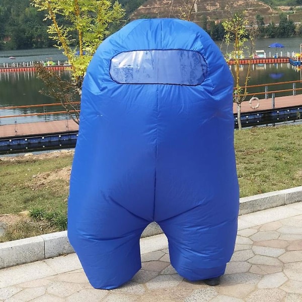 Halloween Uppblåsbar Among Us Dräkt För Barn Vuxna Blow Up Suit Rolig Cosplay Astronaut Disfraz Gonflable Sus Crewmate Present A Yz Bule Bule Adult 155 to 195cm