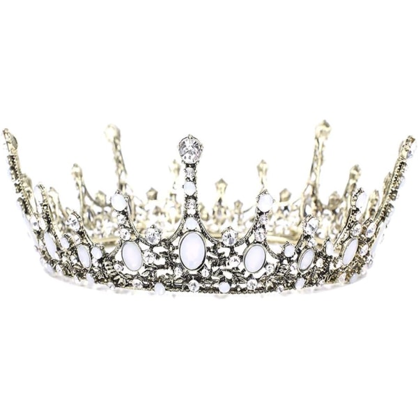 Vintage barokk Crystal Princess Tiara Bryllup Brude Diamante Rhinestone Tiara Crowns Pageant Quinceanera Prom Hair Je