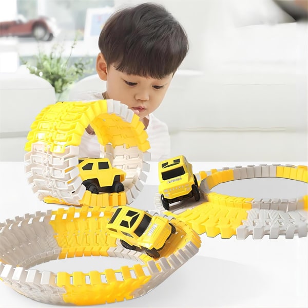 【Mingbao butik】Børne byggebanelegetøjssæt er den bedste gave til børn, ingeniør-vejspil til 3 4 5 6-årige drenge og piger Upgraded version 255PCS