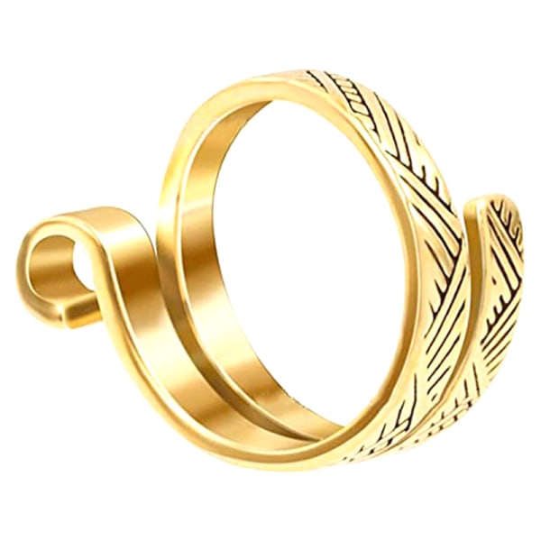 Stickning Loop Justerbar Öppen Ring Webbing Smycken Virkad Sticka Gold