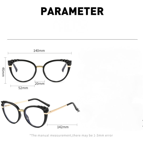 Blåljusblockerande glasögon Gamingglasögon, TV-glasögon för kvinnor män, Anti-bländning -G7013