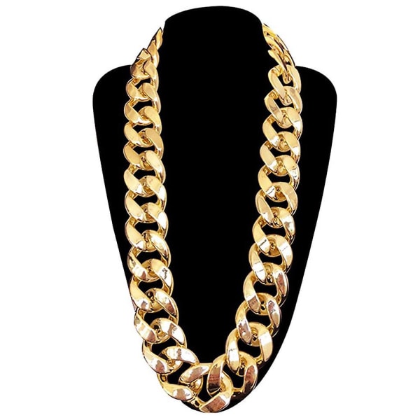 Män Chunky Halsband, Rapper Fake Gold Chain kostymtillbehör