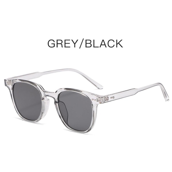 Gjennomsiktig grå fyrkantiga solglasögon merksdesign hornbågade solbeskyttelse anti-blandande glassögon z28