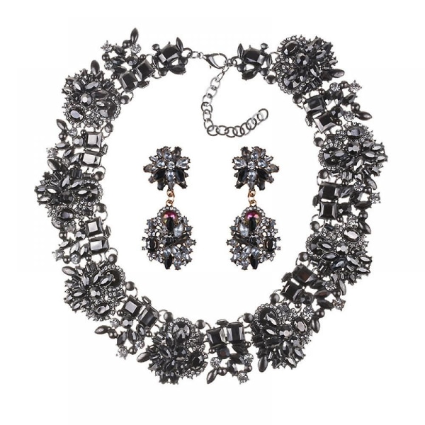 Necklace and Earring Set (Grey)