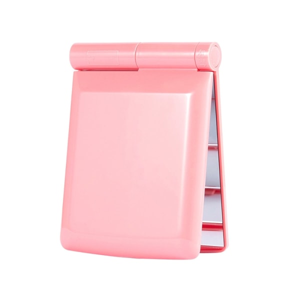 8 LED Makeup Mirrors Cosmetic Compact Pocket Mirror rosa pink