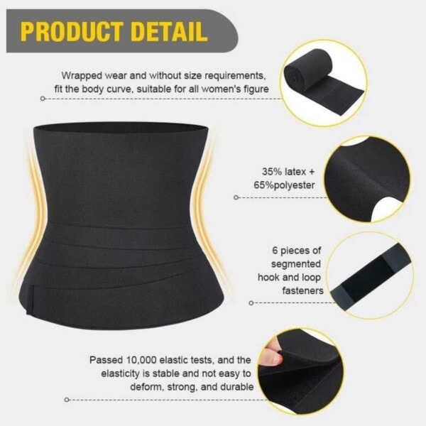 Free Size Waist Shaper Taljetræner 4m sort black