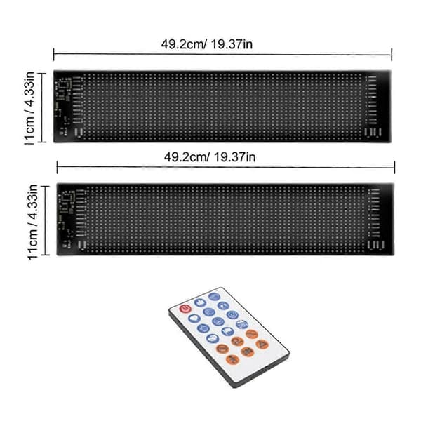 2 STK LED Øjne Forrude Lastbil Bil Display Skærm Panel LED Lyssilt LED Lysende Øjne til Forrude Glas - Perfekt