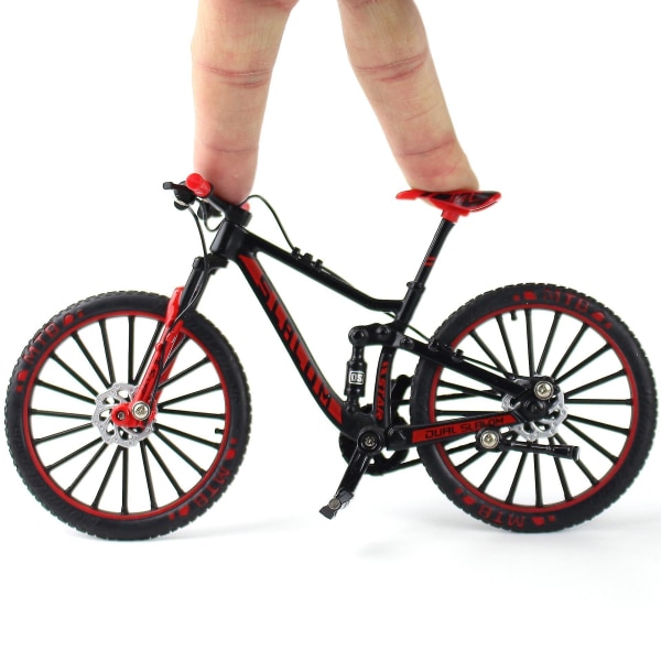 Mini 1:10 Legering Cykel Skalmodell Dasktop Simulering Ornament Finger Mountain Bikes Leksak Present (flera alternativ) K Red
