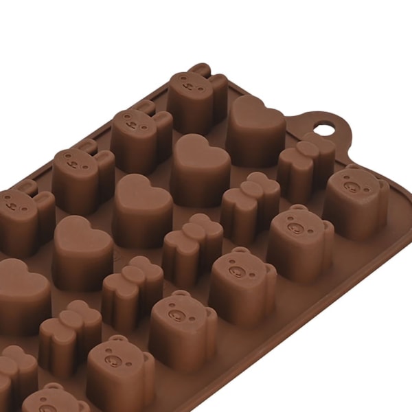 Sød Genanvendelig Silikoneform til Chokoladegodter, Isterninger, Gelé og Budding - Model CC-090