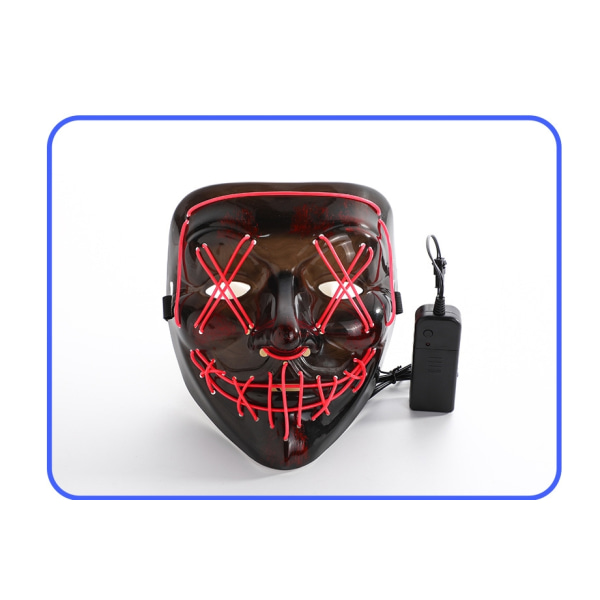 Led Mask Halloween Masquerade R Orange