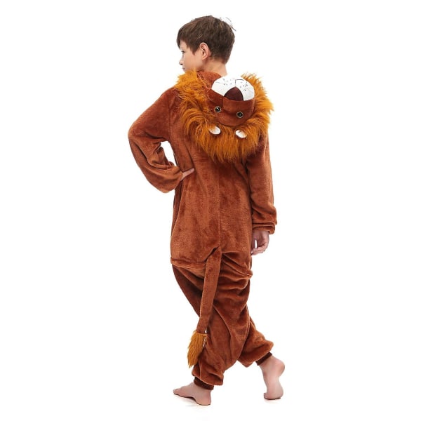 Unisex barn Onesie Pyjamas plysj kostyme Søt Halloween kostyme Lion 85