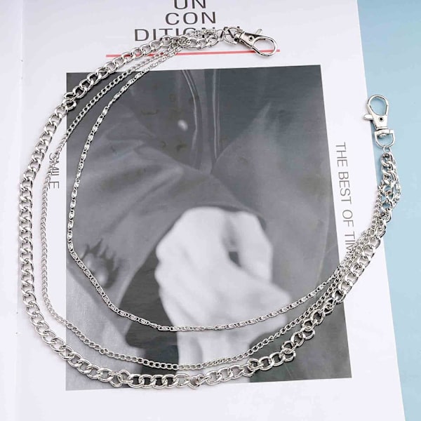 Layered Byxor Chain Silver Jeans Byxor Chain Pocket Chain