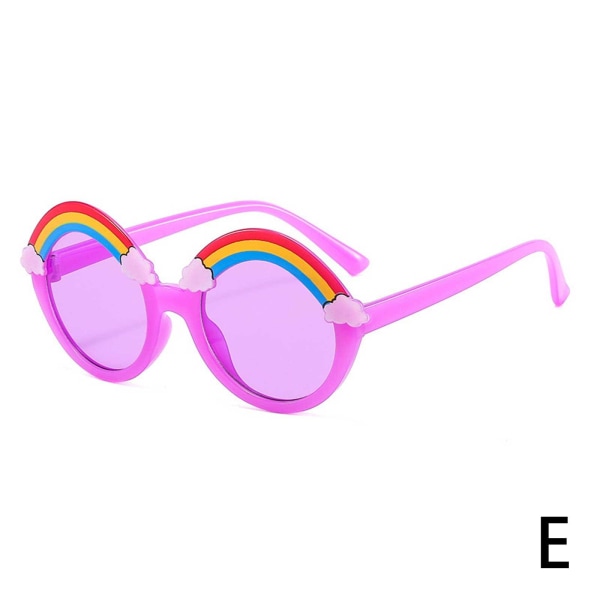 Barn Solglasögon Rund Båge Solglasögon Rainbow Solglasögon UV Pro rose One-size