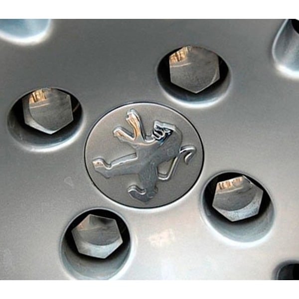 4 kpl - Peugeot Keskikupit / Pyörännavan Embleemi - B 75 60mm - Silver