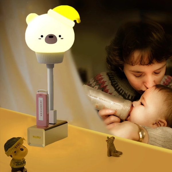 LED Clidren USB Nattljus Tecknad Lampa Bear Fjärrkontroll #19