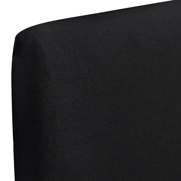 Stolsöverdrag rak modell stretch 6 st svart Black Svart