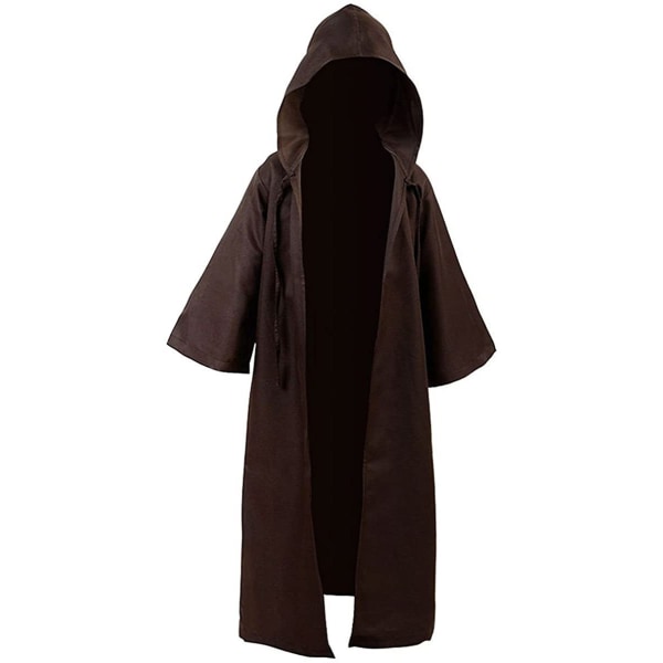 Vuxen Halloween Kostym Huvtröjor Robe Cosplay Capes Huvrock black L R brown XL