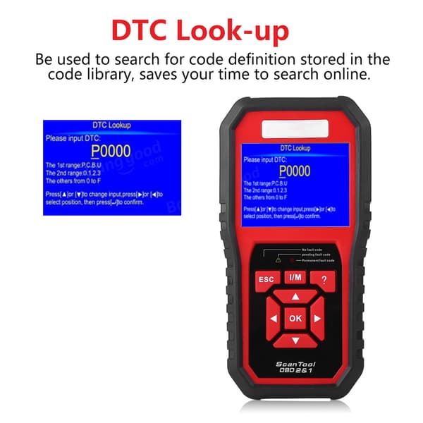 KW850 OBDII OBD2 EOBD Bilskanner Diagnoseverktøy Feilkodeleser
