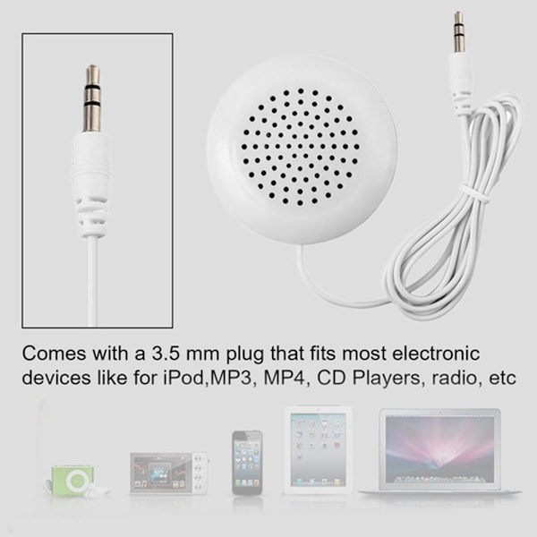 Putehøyttaler Par Stereo Mini 3,5 mm plugg for mobil nettbrett CD