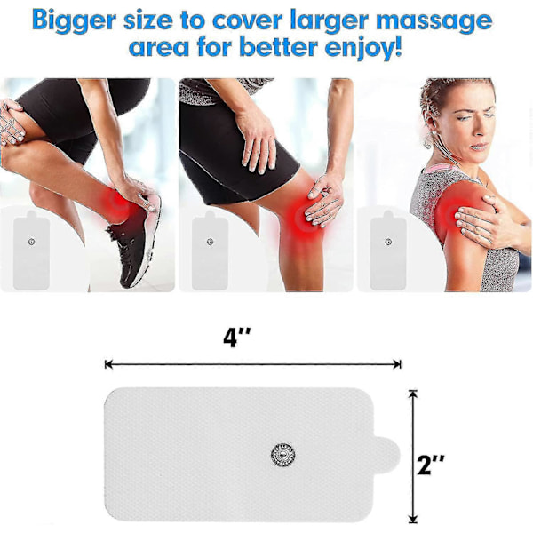 10 Stykker Store Elektroder Udskiftningsplader Til Tens Enhed Plader Til Tens Massageapparat