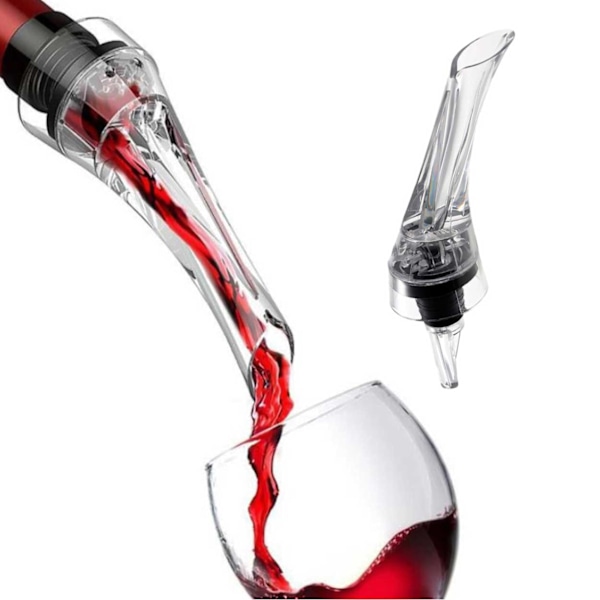 Vinlufter Karaffel for Vin Flaske Aerator svart black