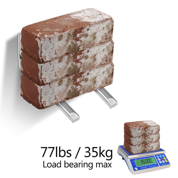 【Tricor butik】 2x Køkken rustfrit stål Mikrobølgeovn beslag Robust sammenfoldelig vægmonteret vægmonteret stativhylde