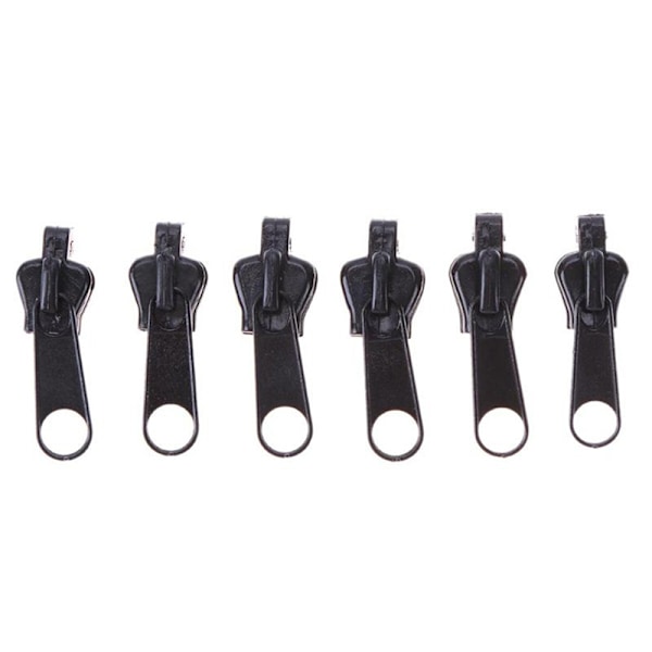 6-pak Instant Fix Lynlås Reparationssæt Udskiftning Zip Slider DIY A A one size
