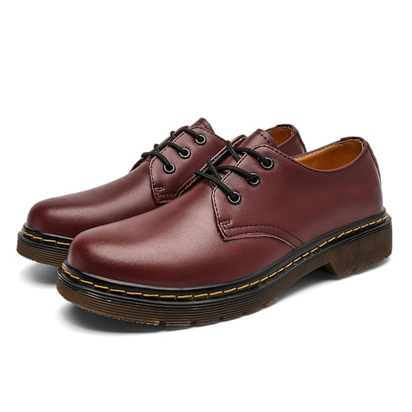 Herrar Oxfords Stövlar Bekväma Halksäkra Runda Tåspetsar Formella Klänningskor Arbetsskor för Män-Perfekt Red Red 37