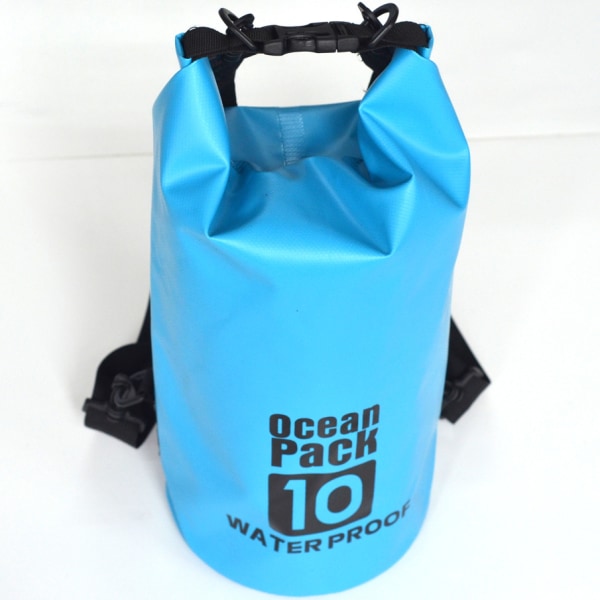 Floating waterproof dry bag blue 30L double shoulder strap
