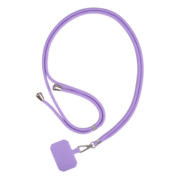 【Mingbao butik】 Universal Crossbody Nylon Patch Phone Lanyards Rope Mobiltelefon Strap Lanyard Purple