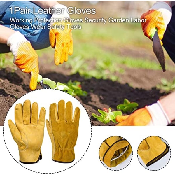 1 Pair of Thorn Resistant Waterproof Leather Work Gloves