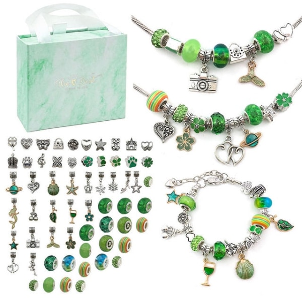 64PCS Christmas Jewerly Making Kit Bracelet Necklaces Beads Set C