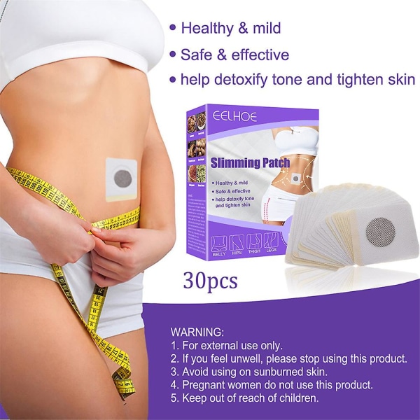 60pcs Eelhoe Slimming Body Shaping Patch Tightens Lazy People's Thin Belly Arms Slimming Navel Sticker 100% Natural A
