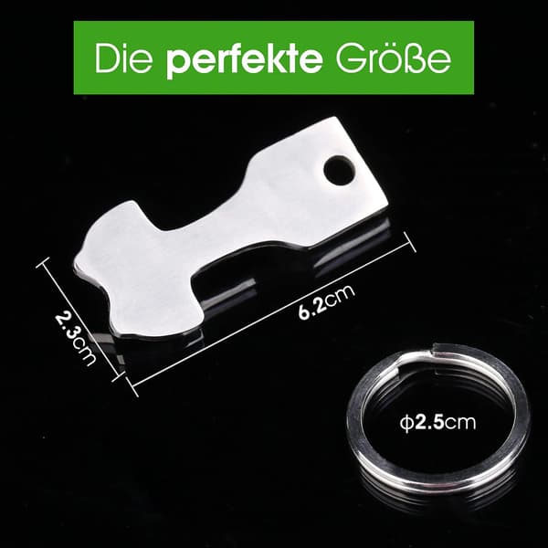 Rustfrit Stål Caddy Token Nøgle - Aftagelig Token Caddy Nøglering (3