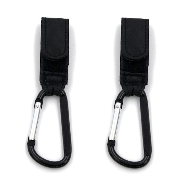 2-PACK Barnvagnskrokar - Svart Black Svart